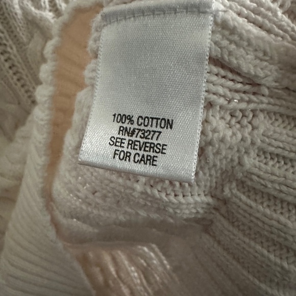 Croft & Barrow White Ladies Cable Knit Sweater EUC Size S - Picture 7 of 11